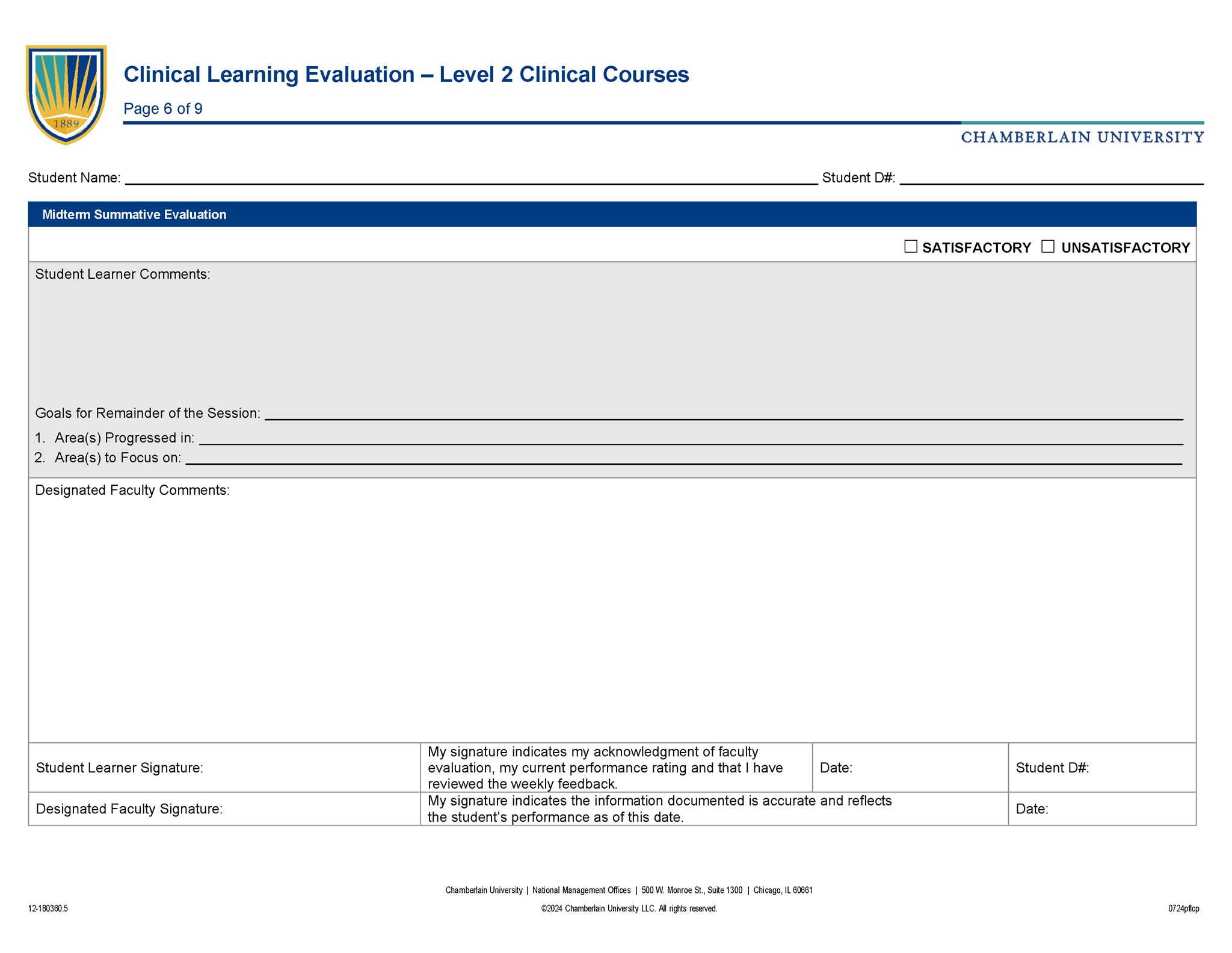 Picture of Clinical Learning Evaluation - Level 2 Clinical Courses (Interactive Electronic Only)